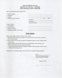 Surat Pernyataan Orang Tua/Wali