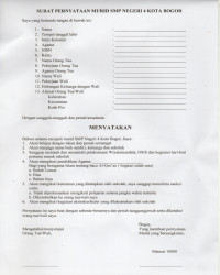 Surat Pernyataan Murid